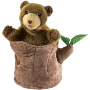 Bear In Tree Stump