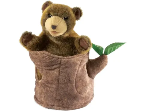 Bear In Tree Stump