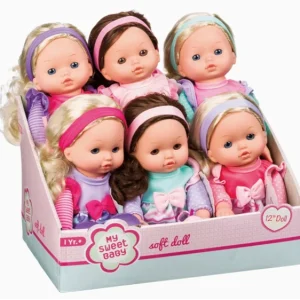 My Sweet Baby 12" Soft Bodied Doll, Display of 6