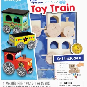 Toy Train Wood Paint Set