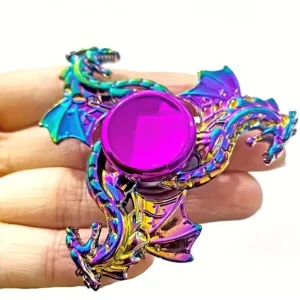 Colorful Sky Dragon Metal Fidget Spinner - Toy for Adults, Durable & Quiet Focus Gadget