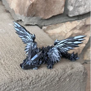 Baby Crystal Wing 3D Printed Dragon Home Office Decor Executive Desk Toys Fidget Toys