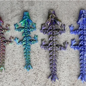 Baby Crystal Dragon 3D Printed Dragon, Fidget for Adults, Fidget Toy, Home Office Decor Executive Desk Toys