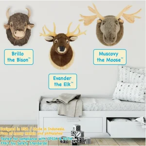 Evander the Elk Head | 25 Inch Stuffed Animal Plush