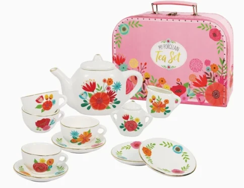 My Porcelain Tea Set W/Carry Case