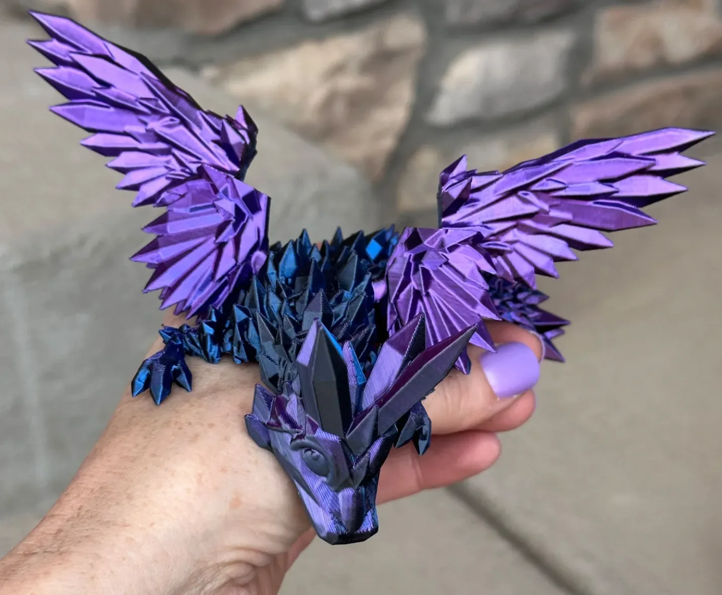 Baby Crystal Wing 3D Printed Dragon