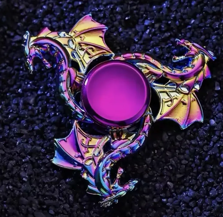 Colorful Metal Fidget Spinner -Dragon & Golden Snitch
