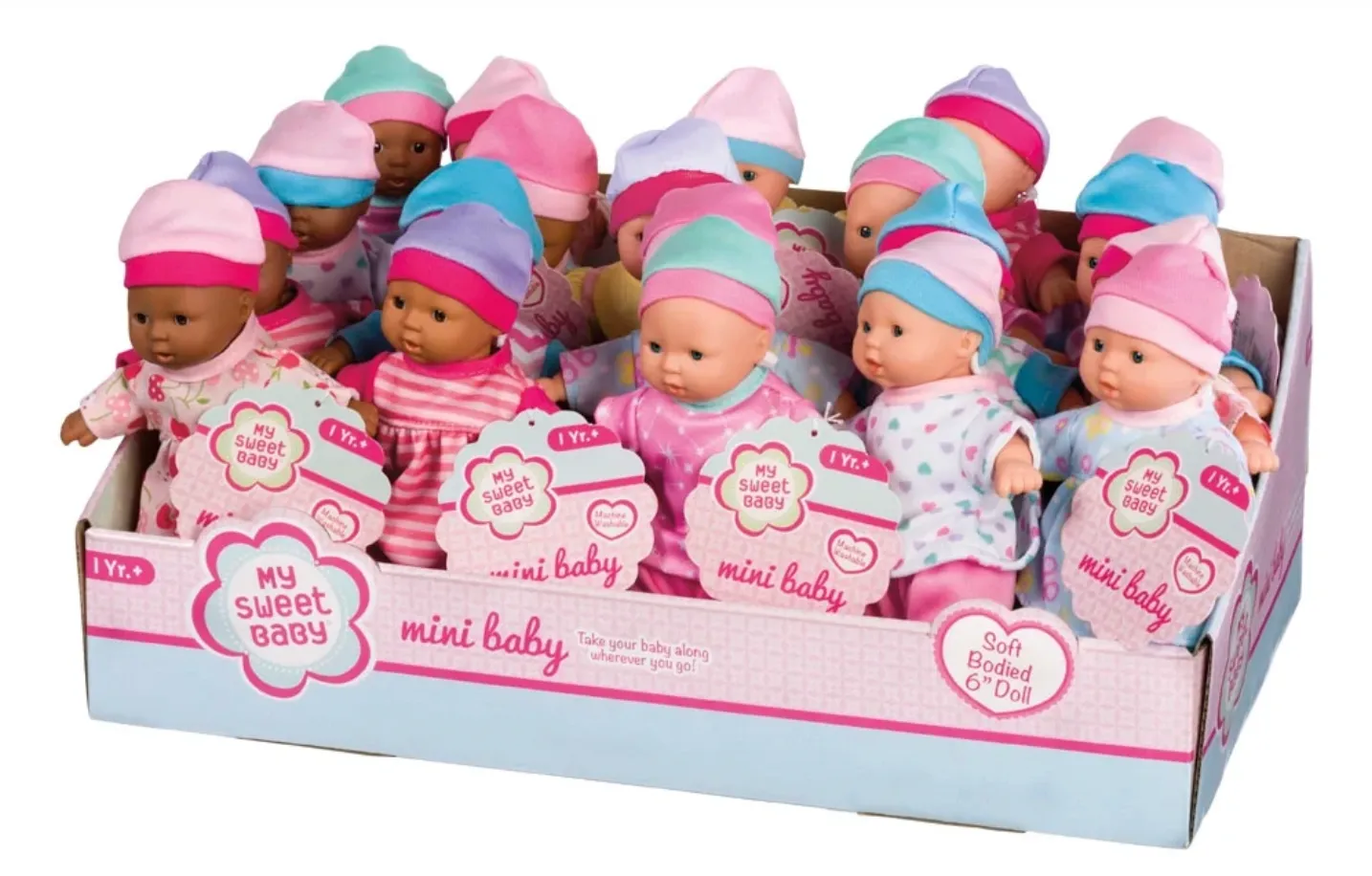 My Sweet Baby 6" Mini Babies (Assorted Skin Tones)