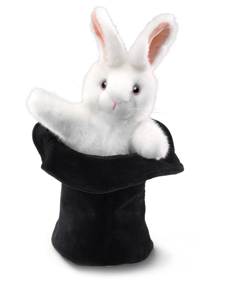 Rabbit in Hat Puppet
