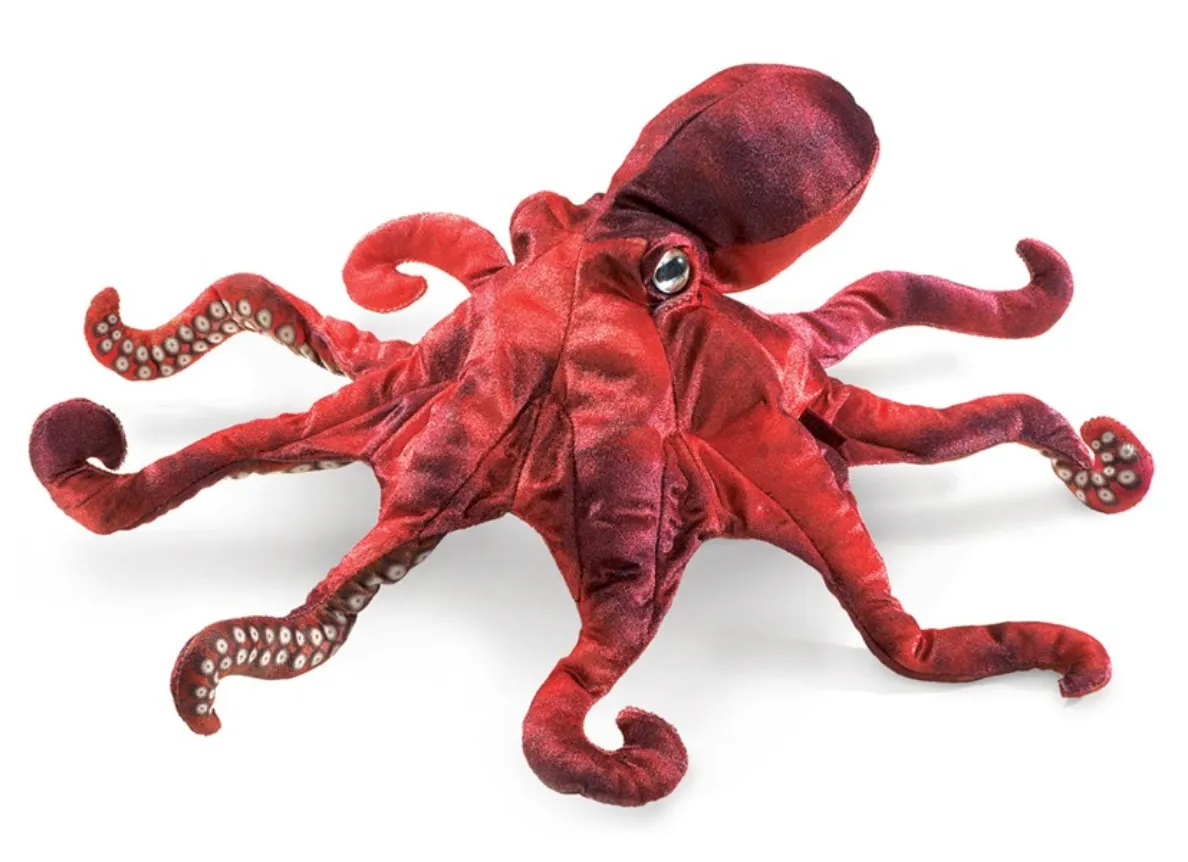 Red Octopus Puppet