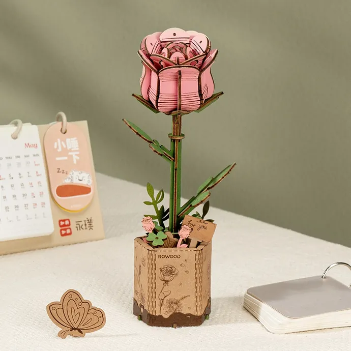 Robotime DIY Wooden Flower 3D Puzzle