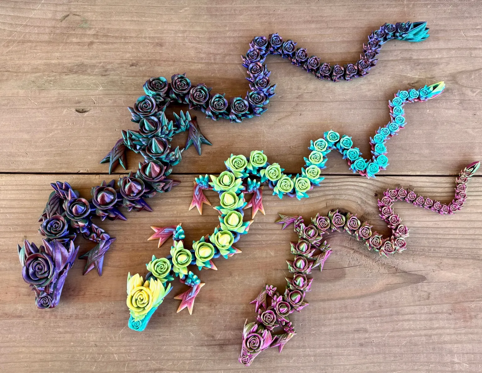 Rose Dragon Fidget - 3D Printed
