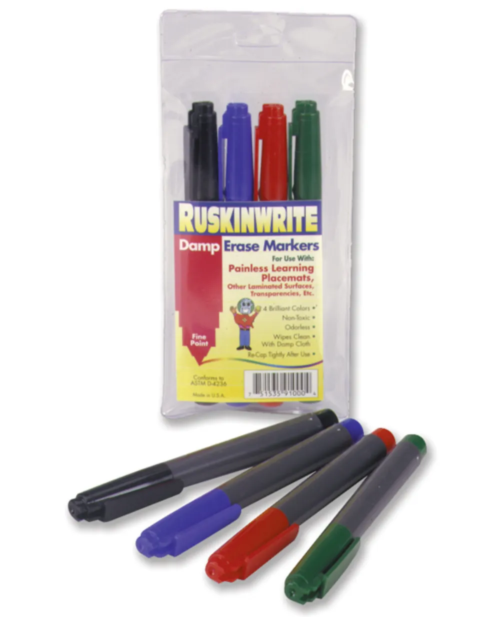 Ruskinwrite Damp Erase Markers